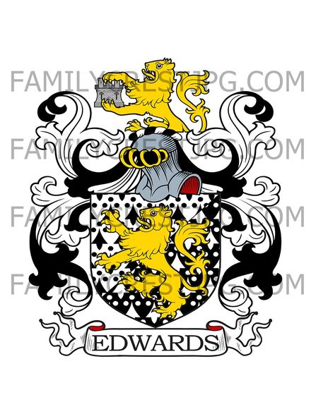 Edwards Family Crest - Brislington, co. Somerset, England