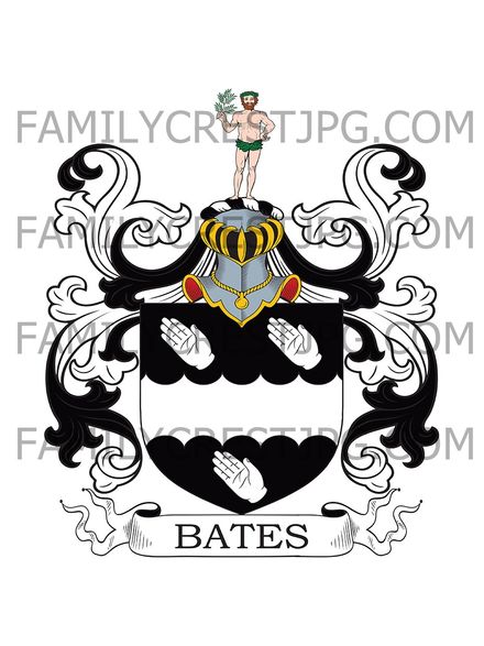Bates Family Crest - Milbourne Hall, Northumberland, England