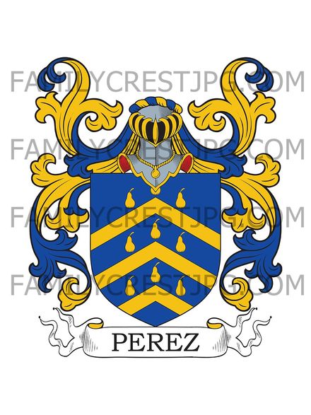 Perez Family Crest - Burgos, Asturias