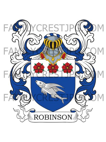 Robinson Family Crest - Oxford, England 