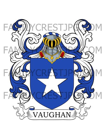 Vaughan Family Crest - Yorkshire, England