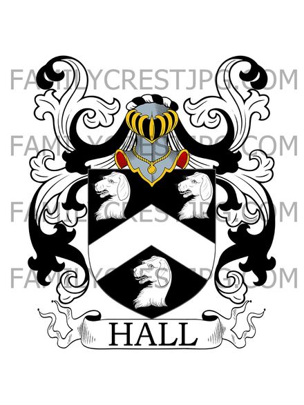 Hall Family Crest - Devonshire, England