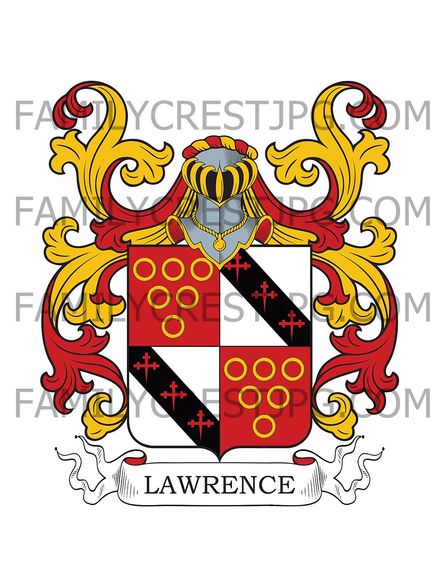Lawrence Family Crest - Ipswich, co. Suffolk, England
