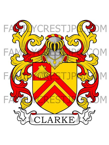 Clarke Family Crest - East Bergholt, co. Suffolk, England