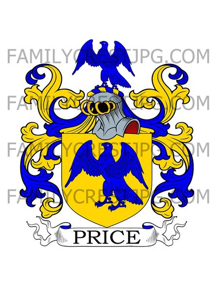 Price Family Crest - Plas Cadnant, co. Anglesey, Wales