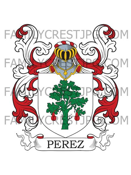 Perez Family Crest - Aragon, Spain