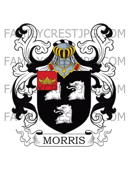 Morris Family Crest - Hertfordshire, England