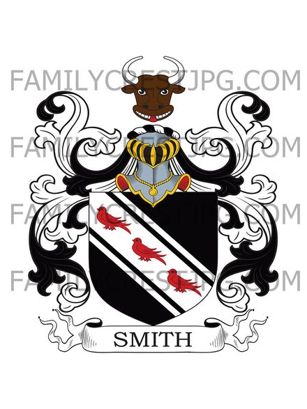 Smith Family Crest - Morville, co. Shropshire, England