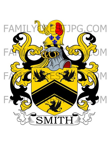 Smith Family Crest - Broxtow, co. Nottingham, England