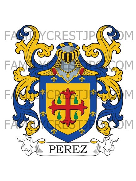 Perez Family Crest - Aragon, Spain