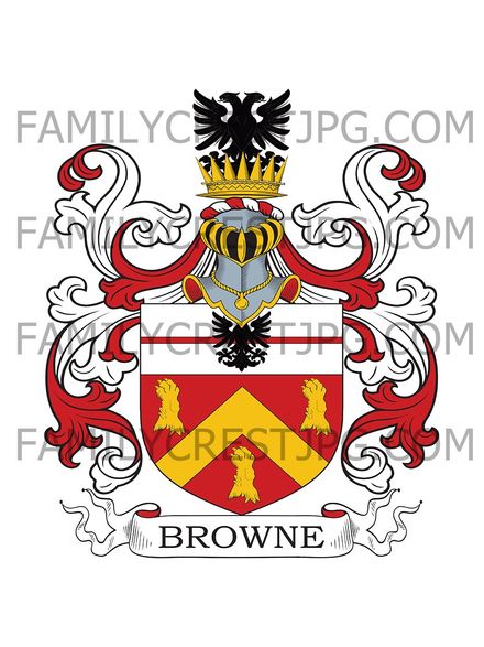 Browne Family Crest - England &amp; Ireland