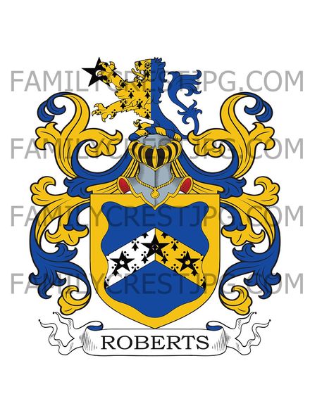 Roberts Family Crest - Corfton Manor,co. Shropshire, England