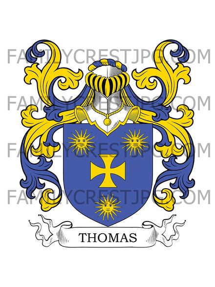 Thomas Family Crest - de Saint-Nudec, France