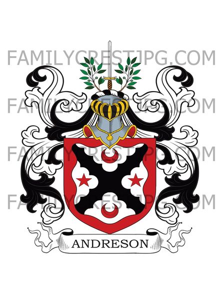 Anderson Family Crest - Tushielaw, co. Stirling, Scotland 