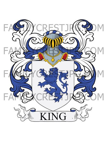 King Family Crest - Hereford, England