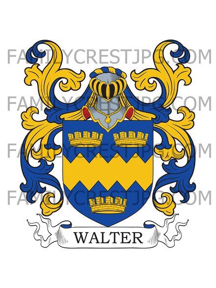 Walter Family Crest - Kent, England