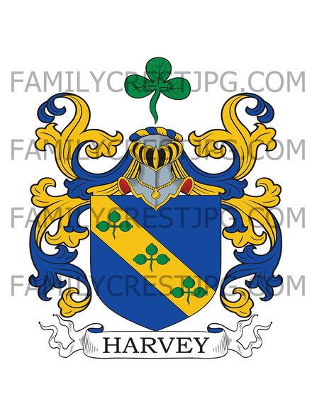 Harvey Family Crest - Broadley, co. Aberdeen, Scotland