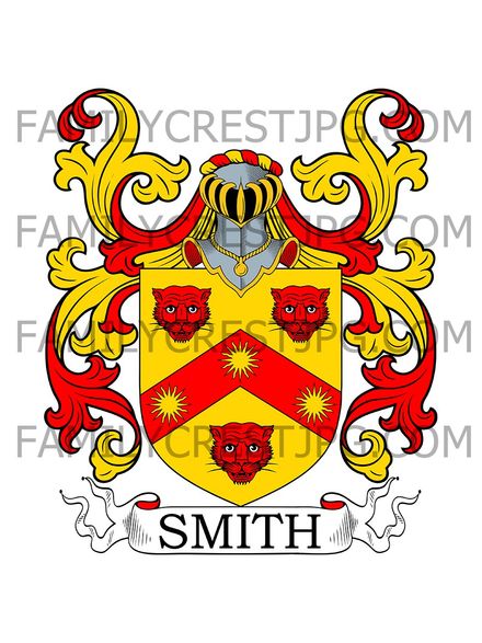 Smith Family Crest - Atherstone, co. Warwick, England