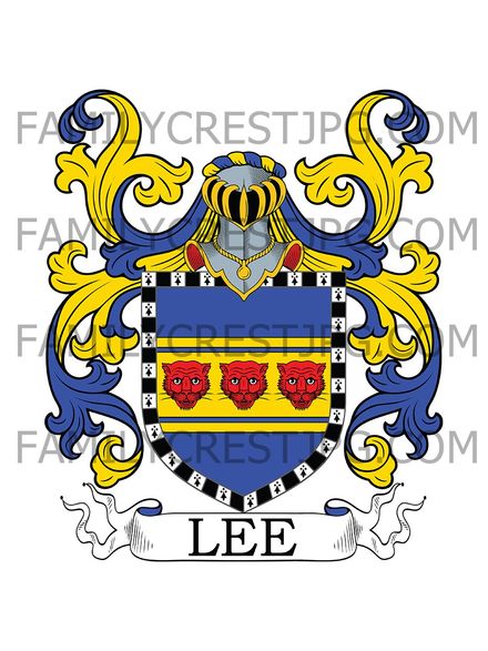 Lee Family Crest - Stamford, co. Lincoln, England