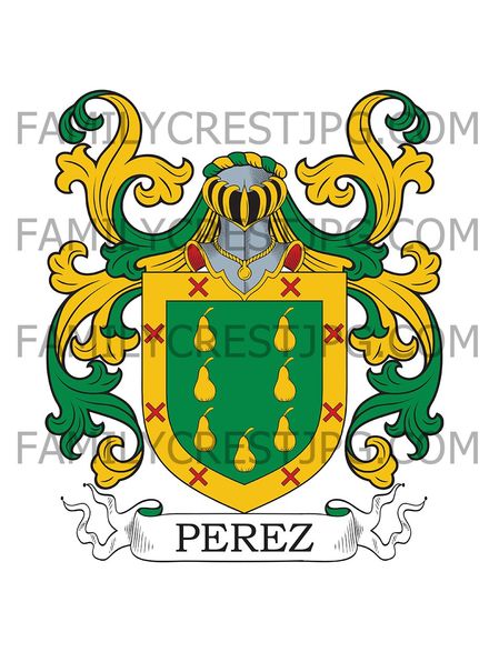 Perez Family Crest - Santa Marina de Lesa