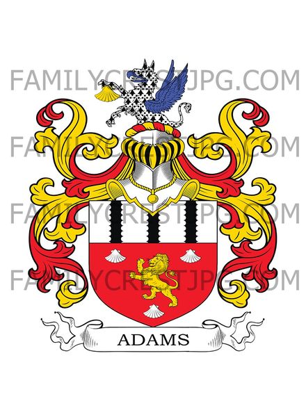 Adams Family Crest - Owston, co. York, England