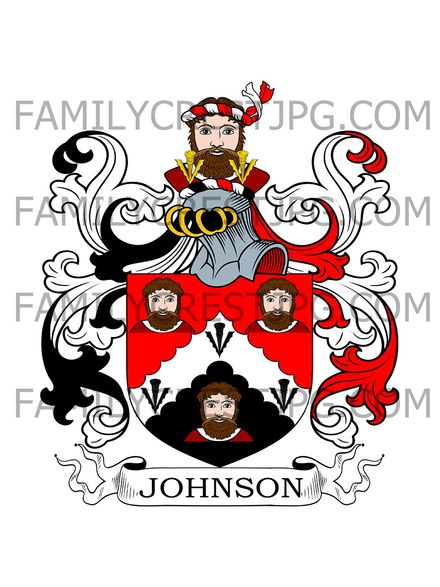 Johnson Family Crest - Northumberland &amp; Durham, England