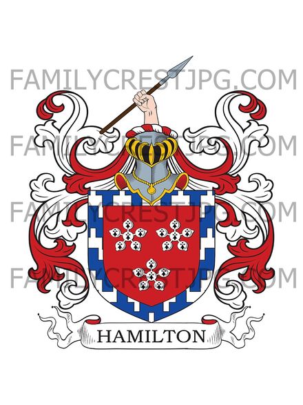 Hamilton Family Crest - Westburn, co. Lanark, Scotland