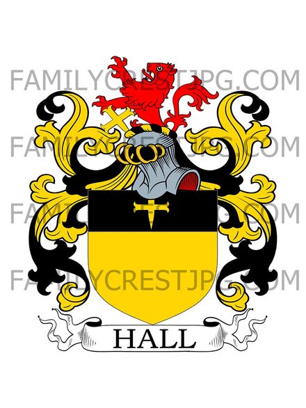 Hall Family Crest - London, England