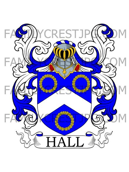 Hall Family Crest - Devon, England