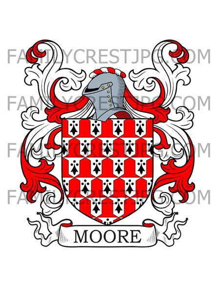 Moore Family Crest - Lincoln, England 