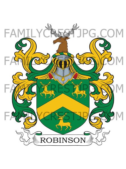 Robinson Family Crest - Trethevas &amp; Nansloe, co. Cornwall, England