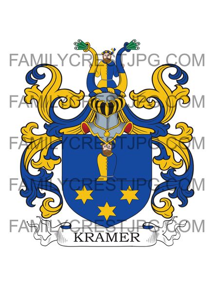 Kramer Family Crest - Lindau, Bavaria 1614