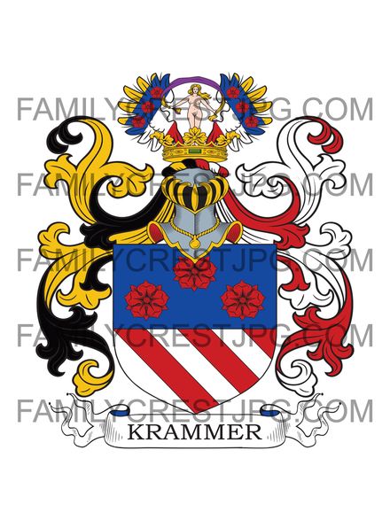 Krammer Family Crest - Augsburg 1674