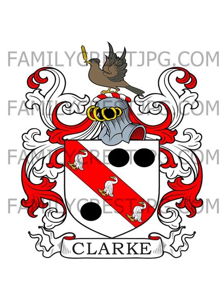 Clark Family Crest - Bridwell House, co. Devon, England