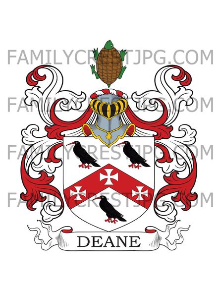 Deane Family Crest - Berkeley, co. Wexford, Ireland