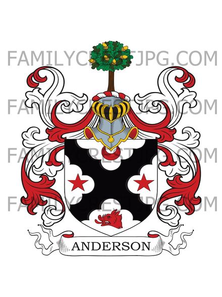 Anderson Family Crest -  Blelack, Scotland