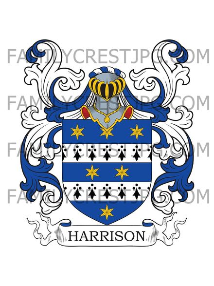 Harrison Family Crest - Reisbey, co. Lincoln, England