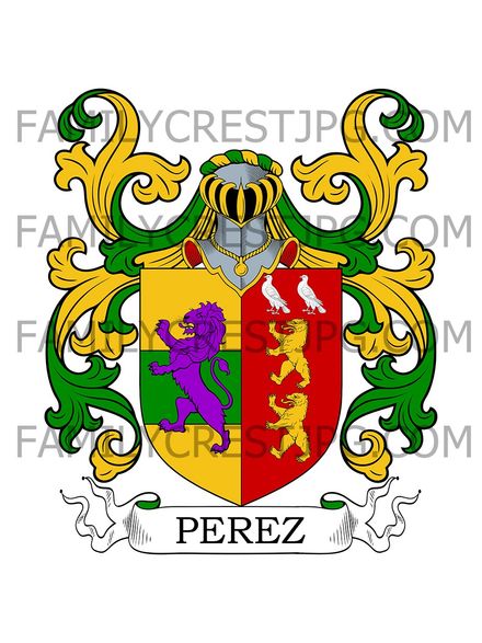 Perez Family Crest - de Camino, Cantabria, Casalarreina &amp; Castañares