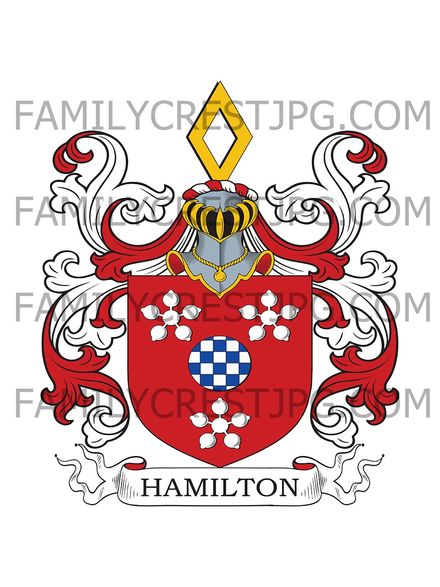 Hamilton Family Crest - Samuelston, co. Haddington, Scotland