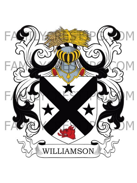 Williamson Family Crest - Hutchinfield, Scotland