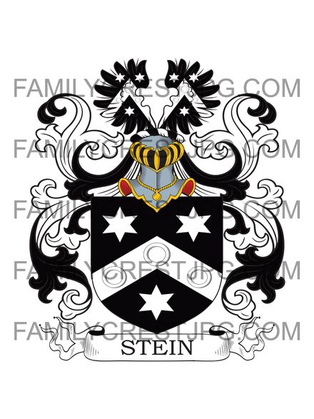 Stein Family Crest - Erfurt, Thuringia 1498 - Steyn