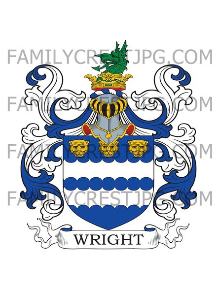 Wright Family Crest - Essex, England