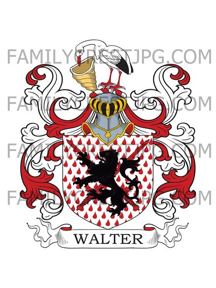 Walter Family Crest - London, England