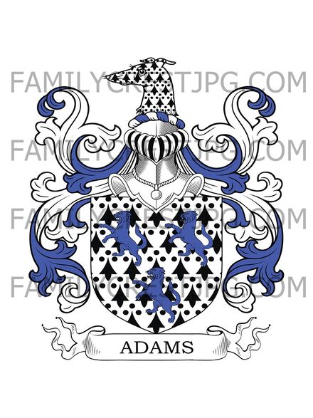 Adams Family Crest - London, Norfolk,  Charwelton, co. Northampton, England