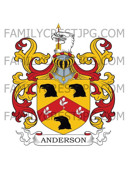 Anderson Family Crest - Newcastle, co. Northumberland
