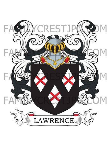 Lawrence Family Crest - West Stocklands, co. Leicester, England