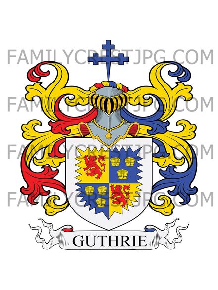 Guthrie Family Crest - Forfar, Scotland