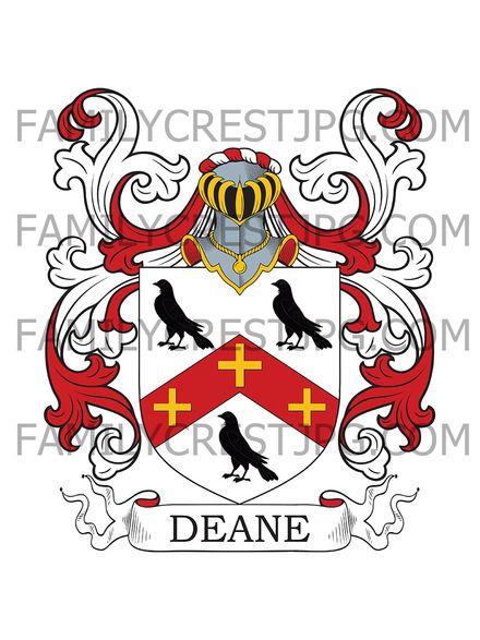 Deane Family Crest - Cromlin &amp; Terrenure, co. Dublin, Ireland