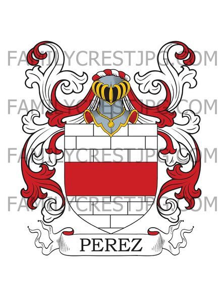 Perez Family Crest - Spain