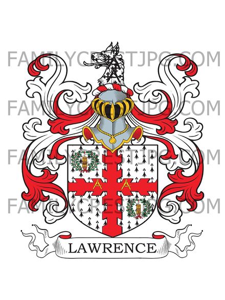 Lawrence Family Crest - Westbourne Terrace, Middlesex, England